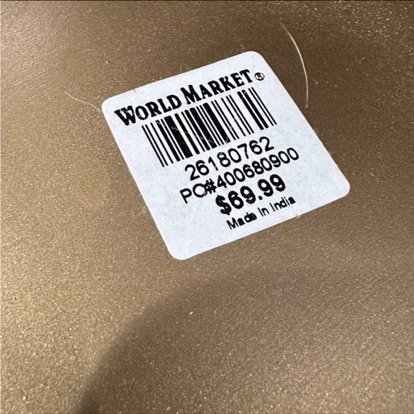 World Market Gold Hammered Floor Planter - Picture 4 of 6